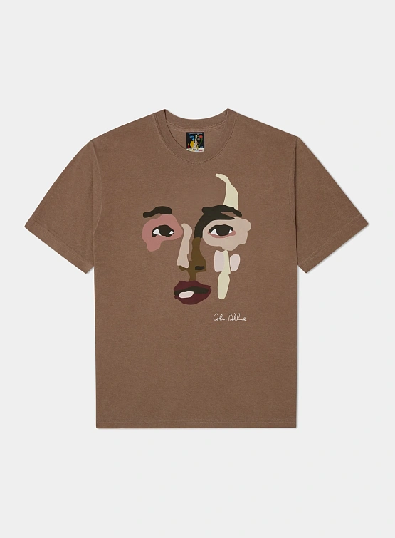 Футболка KidSuper Shaped Face Tee Espresso