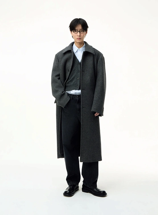 Пальто ADERERROR BK Tag Coat 01 Charcoal