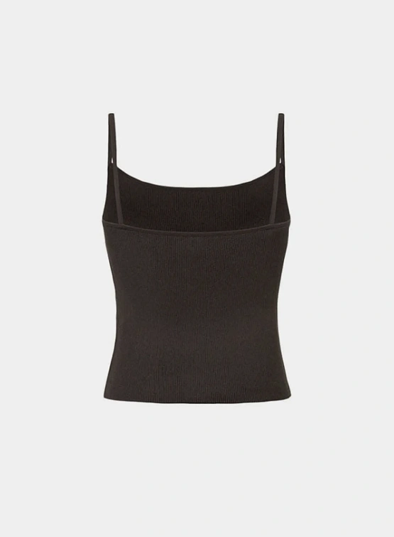 Женский топ AMOMENTO Knit Sleeveless Brown