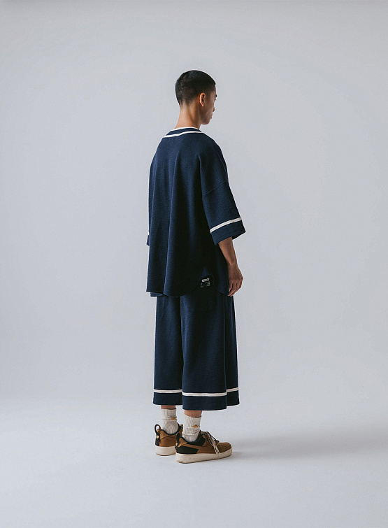 Футболка Джерси ANGLAN Baseball Half Open Jersey Navy