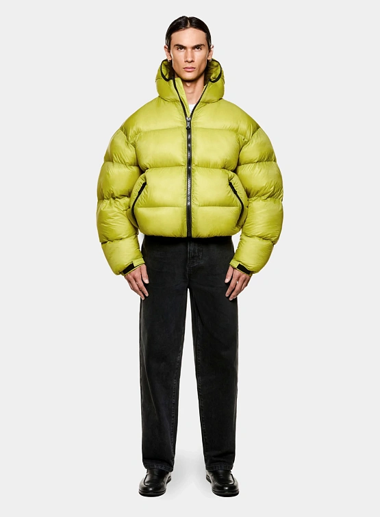 Пуховик MKI MIYUKI ZOKU Translucent Hooded Bubble Chartreuse