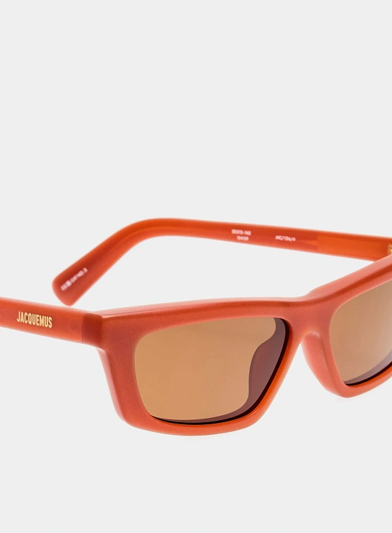 Очки JACQUEMUS Trapezi Metallic Coffee