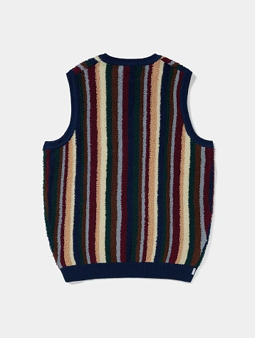 Жилет thisisneverthat Striped Knit Vest Navy