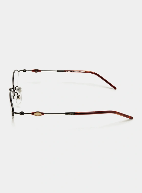 Очки Bonnie Clyde Jewel Black Red Tortoise & Clear Lens