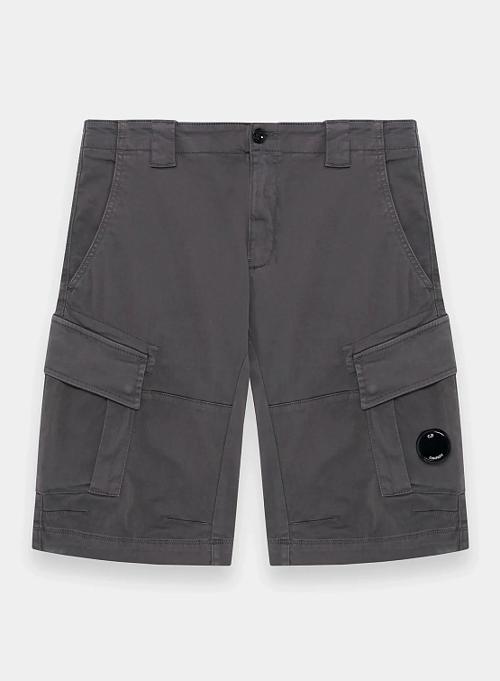 Шорты C.P. Company Stretch Sateen Cargo Smoked Pearl