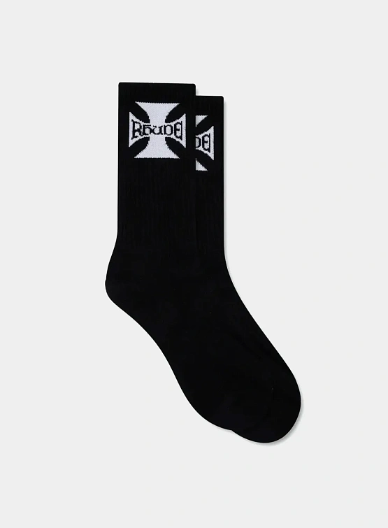 Носки RHUDE Boys Logo Black/White