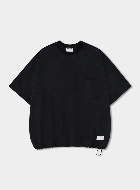 Футболка ANGLAN  Ring Nylon Double Pocket Half Tee Black