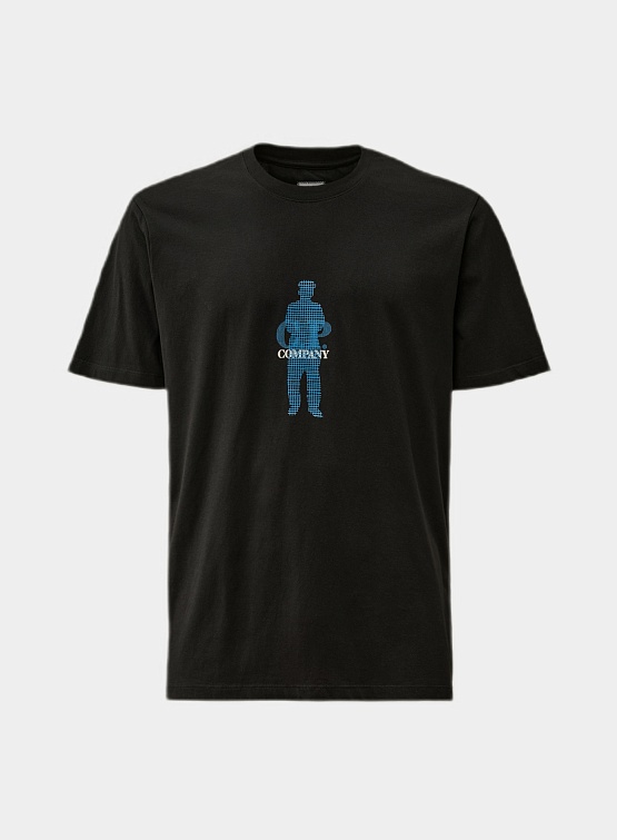 Футболка C.P. Company 30/1 Waffled British Sailor Black
