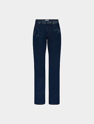 Женские джинсы Jean Paul Gaultier With Trompe L'oeil Vintage Blue