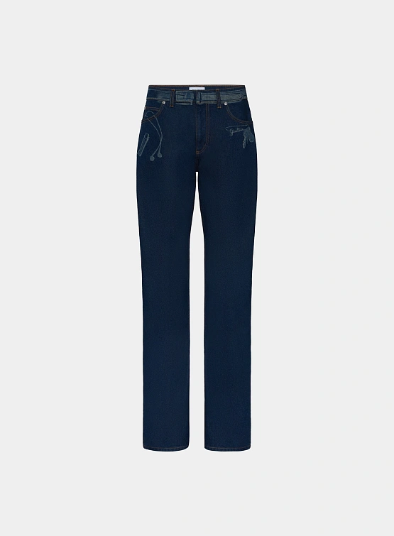 Женские джинсы Jean Paul Gaultier With Trompe L'oeil Vintage Blue