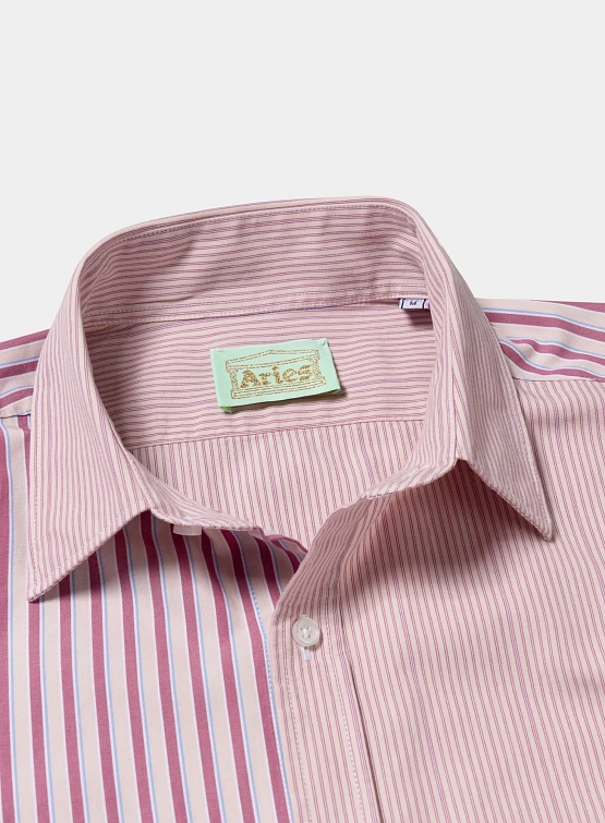 Рубашка ARIES Patchwork Shirt Pink