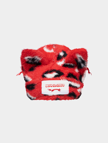 Шапка Charles Jeffrey Loverboy Fluffy Chunky Ears Red