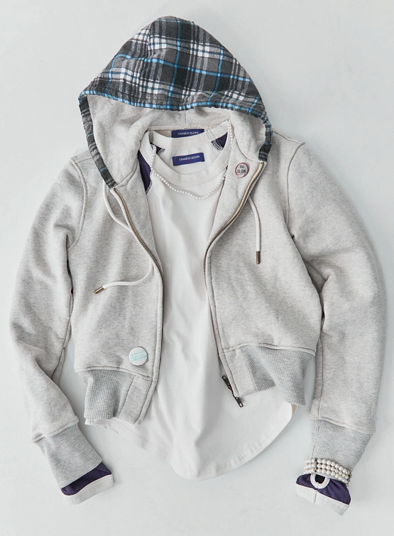 Зип-худи Siniy Vsadnik Feelings Melange/Tartan