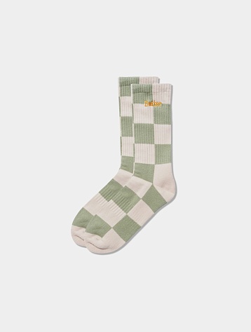 Носки Butter Goods Checkered Socks Cream/Sage