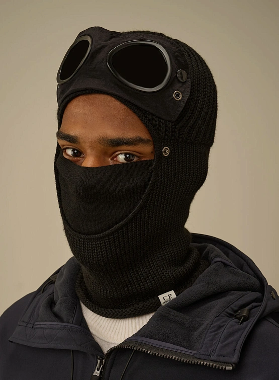 Балаклава C.P. Company Extrafine Merino Wool Goggle Black