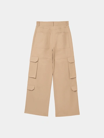 Брюки MSGM Solid Cargo Pants Beige