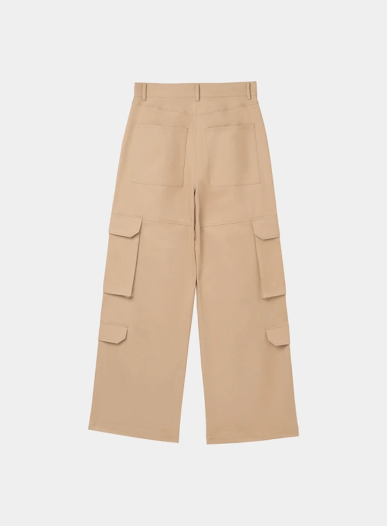 Брюки MSGM Solid Cargo Pants Beige