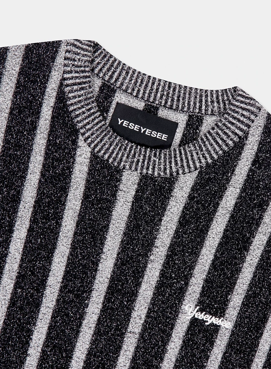 Свитер YESEYESEE Stipe Knit Pullover Black