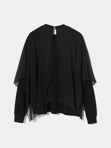 Лонгслив UNDERCOVER Georgette Flap Graphic Print Black