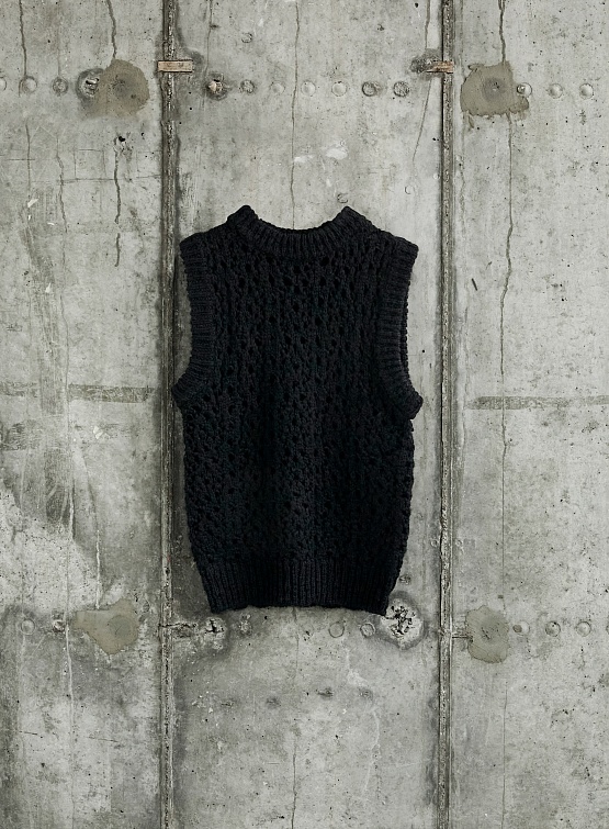 Женский жилет AMOMENTO Crochet Vest Black