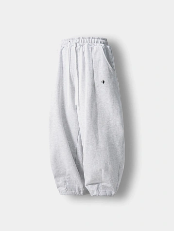 Брюки ANGLAN Wappen Sweat Balloon Pants White Melange