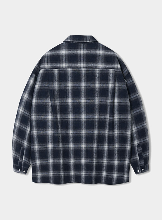 Овершот ANGLAN Ombre Check Pocket Big Shirt