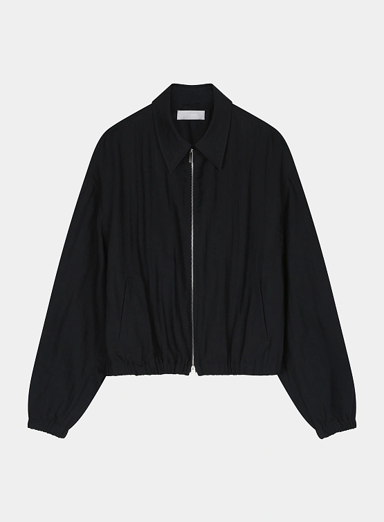 Куртка System Studios Collar Banding Zip Up Charcoal Grey