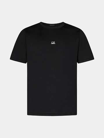 Футболка C.P. Company 70/2 Mercerized Jersey Printed Logo Black