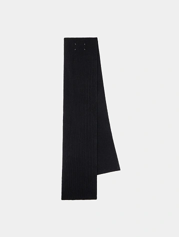 Шарф Maison Margiela Ribbed Knit Wool Black