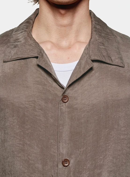 Рубашка MKI MIYUKI ZOKU Sandwash Cupro Vacation Brown