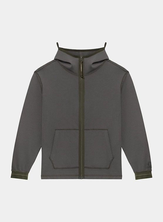 Зип-худи C.P. Company Diagonal Fleece Mixed Smoked Pearl