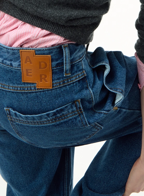 Джинсы ADERERROR Sig; TRS Tag 02 Blue