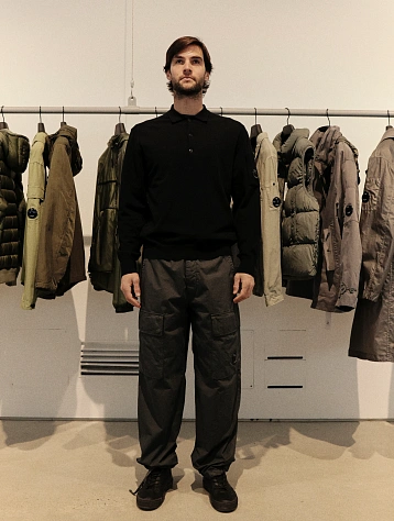 Брюки C.P. Company Microreps Boxy Cargo Black