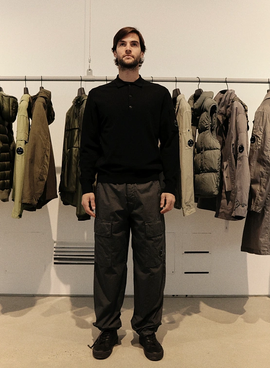 Брюки C.P. Company Microreps Boxy Cargo Black