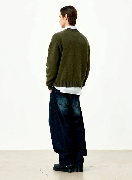 Свитер COOR Wool Cropped Crewneck Khaki