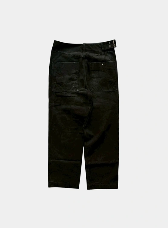 Джинсы OAMC Treated With White Spots With Belt Black