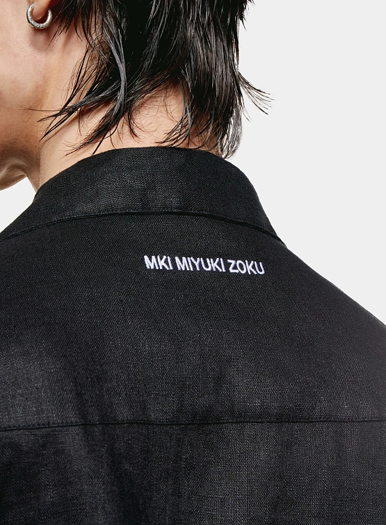 Рубашка MKI MIYUKI ZOKU Linen Vacation Black