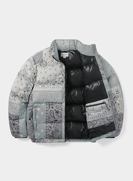 Пуховик thisisneverthat T Down Jacket Bandana Grey