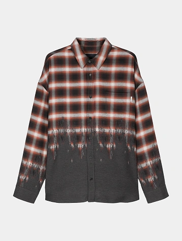 Мужская рубашка JUUN.J Loose-Fit Border Check Brown