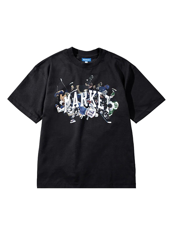 Футболка MARKET Check Please Arc Washed Black