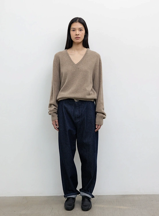 Женский пуловер LE17SEPTEMBRE Alpaca Wholegarment Beige