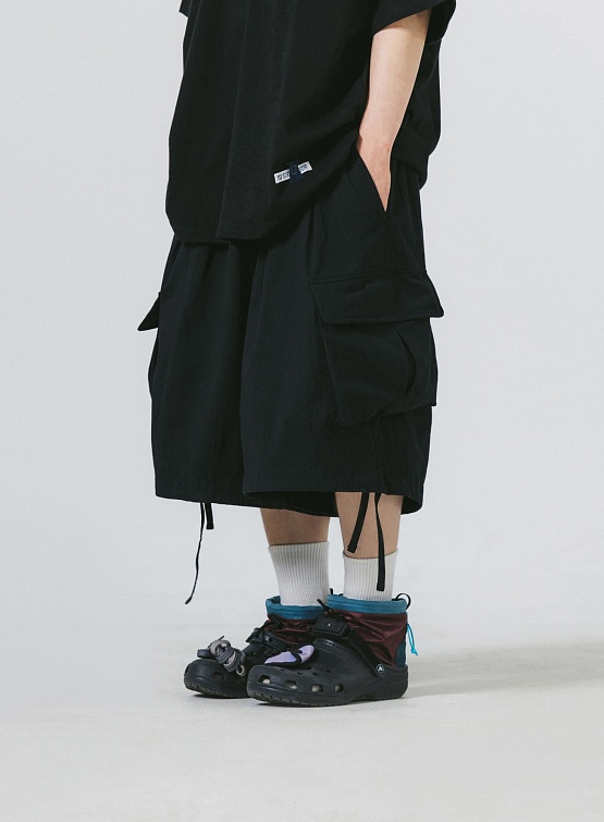 Шорты ANGLAN Oblique Cargo Half Pants Black