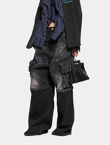 Женские джинсы MARRKNULL Double Waist Two-Piece Black