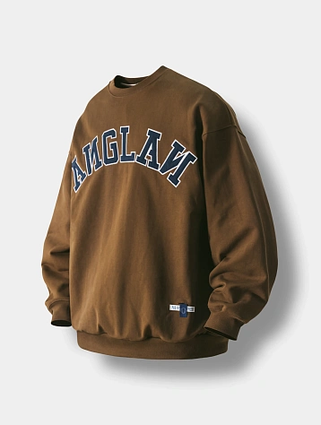 Свитшот ANGLAN Applique Heavy Sweatshirt Brown