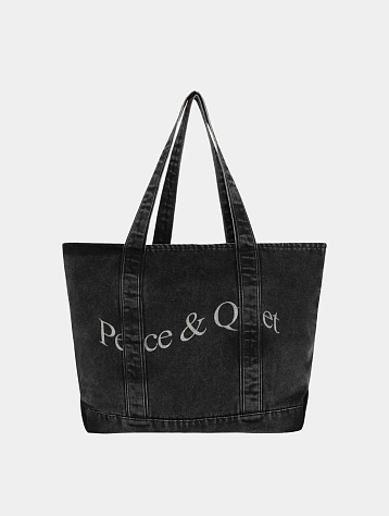 Тоут MUSEUM OF PEACE & QUIET Wordmark Denim Black