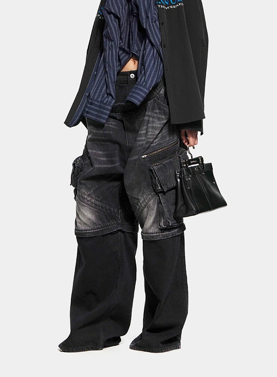 Женские джинсы MARRKNULL Double Waist Two-Piece Black