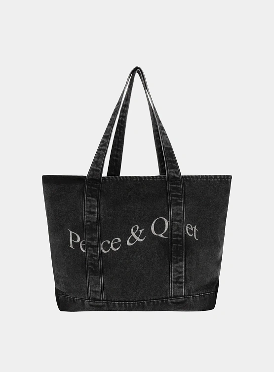 Тоут MUSEUM OF PEACE & QUIET Wordmark Denim Black