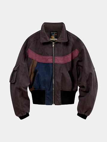 Бомбер KidSuper Cropped Canvas Brown