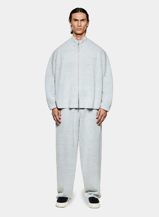 Кардиган MKI MIYUKI ZOKU Mohair Blend Knit Track Light Grey