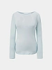 Женский лонгслив AMOMENTO Round T-Shirts Light Blue
